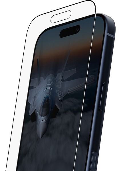 iPhone 17 Pro | Ultra-Wide Fit ve Stealth Siyah Çerçeveli Ekran Koruyucu - Fast Fit Uygulama Aparatlı