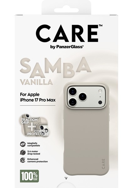 Care By Panzerglass Fashionable iPhone 17 Pro Max Samba Vanilla Magsafe Uyumlu Kılıf modelleri