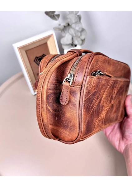 Büyük Erkek El Çantası Hakiki Deri Fındık Renk 2104 indirimleri