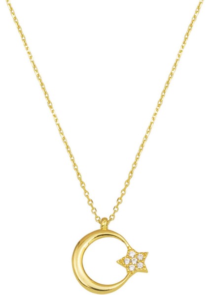 Ay Yıldız Altın Kolye