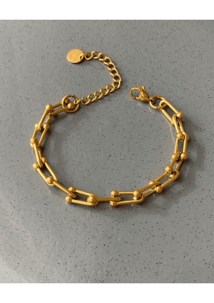 Çelik Tiffany Gold Bileklik