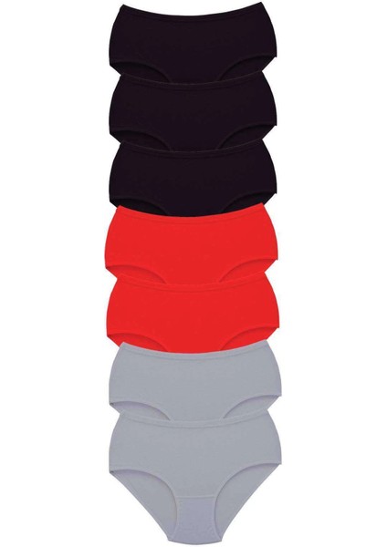 7 Adet Tutku Kadın Yüksek Bel Bato Kalın Lastik Külot S12