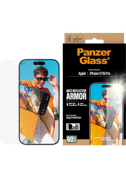 iPhone Anti-Reflective Armor 17 | iPhone 16 Pro Çerçeve Aparatlı Armor Ekran Koruyucu fiyatları