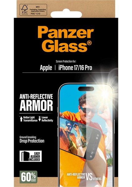 iPhone Anti-Reflective Armor 17 | iPhone 16 Pro Çerçeve Aparatlı Armor Ekran Koruyucu modelleri