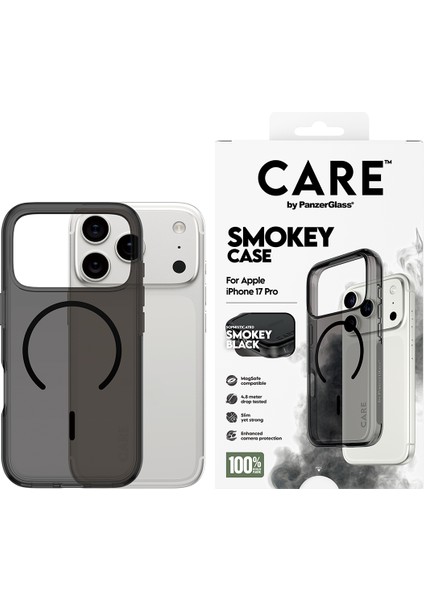 Care By Panzerglass Flagship iPhone 17 Pro Urban Explorer Smokey Siyah Magsafe Uyumlu Kılıf fiyatları