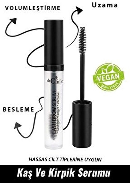 Besleyici Kaş ve Kirpik Serumu 6 ml Vitamin Takviyeli Dermatolojik Testli modelleri