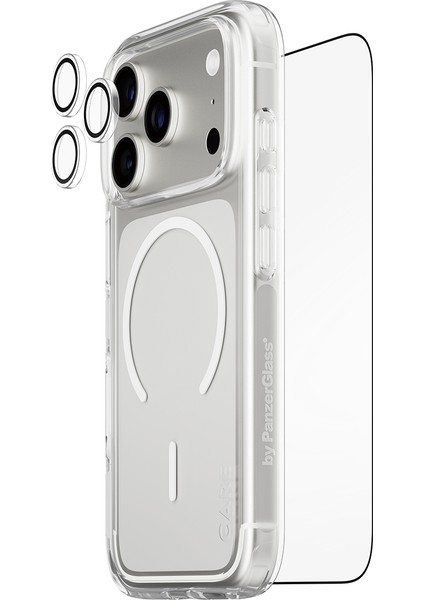 Care By Panzerglass Flagship iPhone 17 Pro 3'lü Explorer Telefon Koruma Set - Bundle (Uwf+Kılıf+Lens)