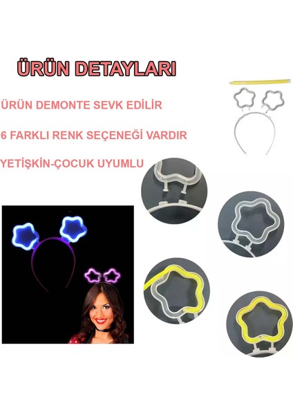 Glow Stick Karanlıkta Yanan Fosforlu Yıldız Taç 12 Adet (5224) fiyatları