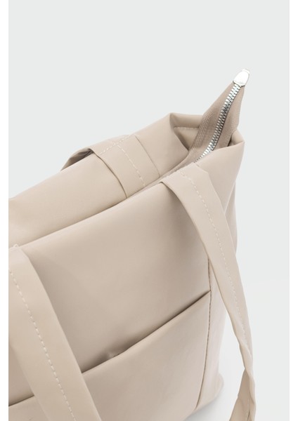 Morgan Deri Omuz Çantası Krem modelleri