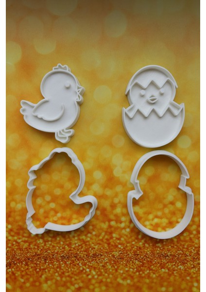 Civciv Kurabiye Kalıbı Seti 2li Beyaz – Civciv ve Yumurtadan Çıkan Civciv Hamur Kalıbı fiyatları