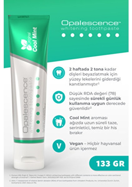 Diş Macunu Beyazlatıcı 133 gr - 2 Adet Büyük Boy fiyatları