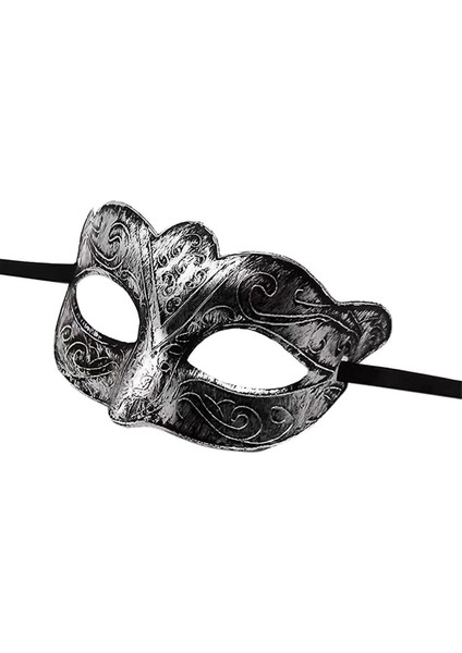 Maskeli Balo Antik Gri Gümüş Eskitilmiş Maske Balo Venedik modelleri