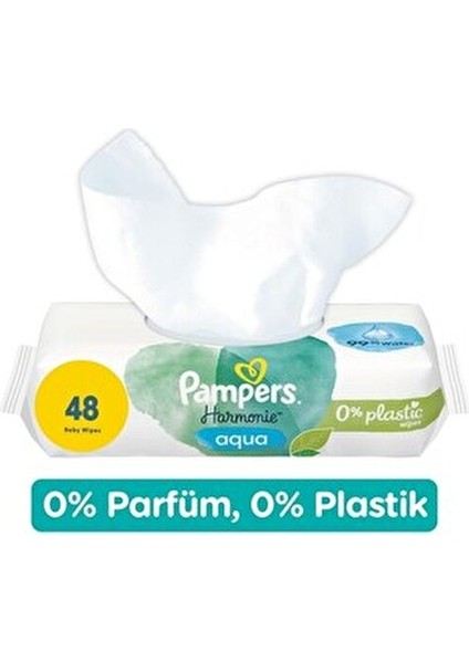 Pampers Aqua Pure Islak Havlu 18 Paket 864 Yaprak Hassas Temizlik 0% Plastik indirimleri