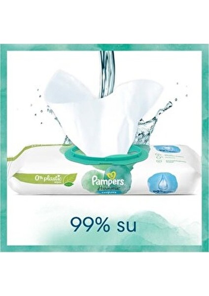 Pampers Aqua Pure Islak Havlu 18 Paket 864 Yaprak Hassas Temizlik 0% Plastik