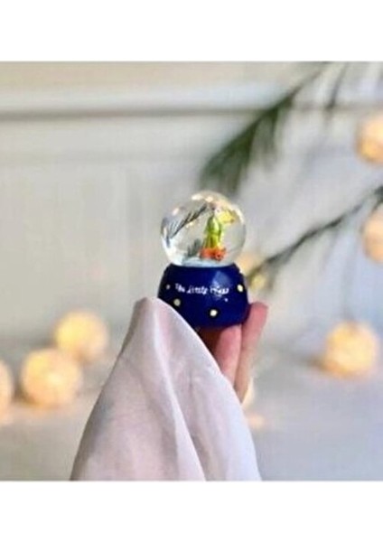 Mini Boy Küçük Prens Işıklı Kar Küresi Dekoratif Hediyelik Little Prince Mavi Renk fiyatları