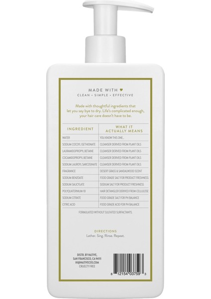 Desert Grass & Sandalwood Nemlendirici Şampuan 487ML fiyatları