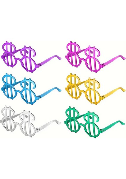 Dolar Şekilli Metalize Parti Gözlüğü 6 Adet (5224) fiyatları