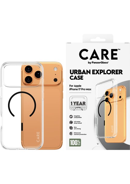 Care By Panzerglass Flagship iPhone 17 Pro Max Transparent Urban Explorer Siyah Magsafe Uyumlu Kılıf fiyatları