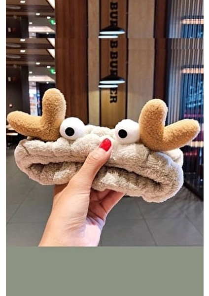 Peluş Sevimli Geyik Makyaj ve Banyo Bandı