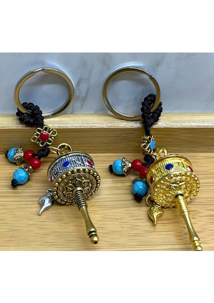 Metal Feng Shui Şans Çarkı Anahtarlık