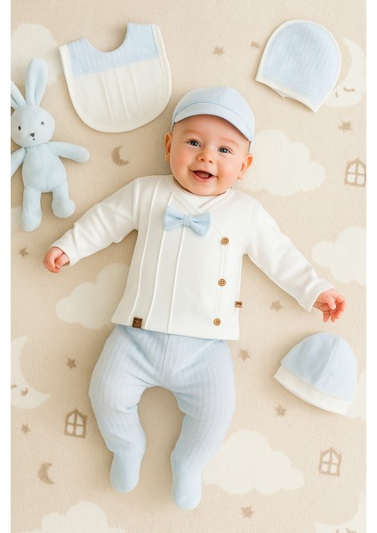 Erkek Bebek Yenidoğan 0-3 Ay Carısma Nervüllü 10LU Hastane Çıkışı Zıbın Seti