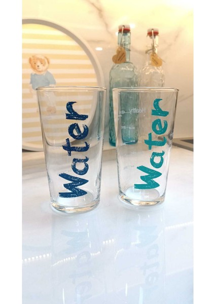Md Water Bardak 570 ml 2'li Set -Mavi&turkuaz