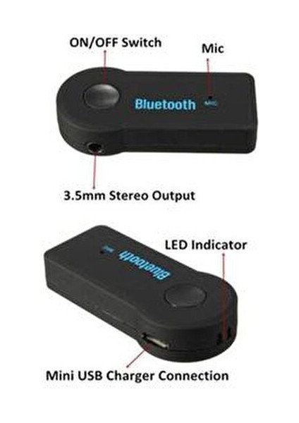 Sony Samsung Htc Lg Iphone Bluetooth Aux Oto Araç Teyp Kiti fiyatları