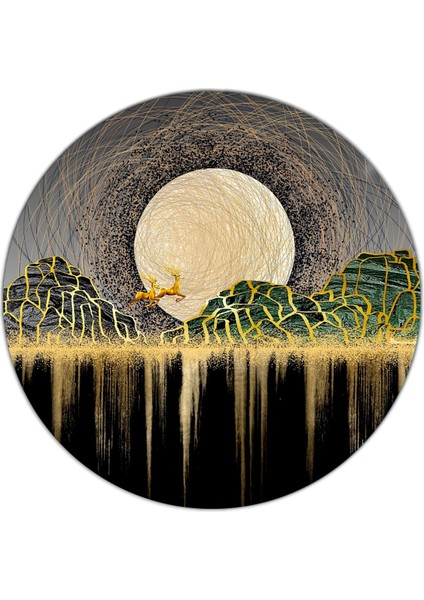 :temperli Cam Daire Tablo, Cam Tablo, Uv Baskı, CTT008