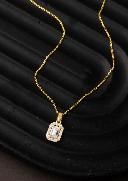 Baget Tek Taşlı Altın Kolye fiyatları