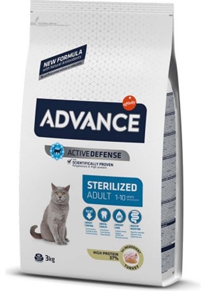 Sterilised Hindi Etli Kısırlaştırılmış Kedi Maması 3 kg