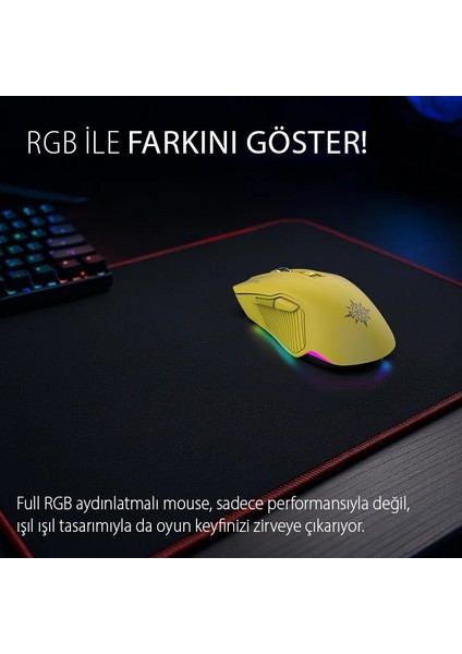IMG-328MX Oyuncu Mouse | 7d Programlanabilir Tuş, Rgb Led, 7200 Dpı, Kablosuz Kablolu, Type-C Şarjlı Gaming Mouse fırsatları