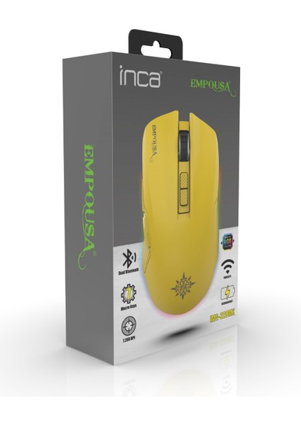 IMG-328MX Oyuncu Mouse | 7d Programlanabilir Tuş, Rgb Led, 7200 Dpı, Kablosuz Kablolu, Type-C Şarjlı Gaming Mouse