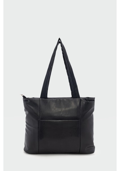 Morgan Deri Omuz Çantası Siyah