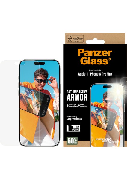 Anti-Reflective Armor iPhone 17 Pro Max Çerçeve Aparatlı Armor Ekran Koruyucu fiyatları