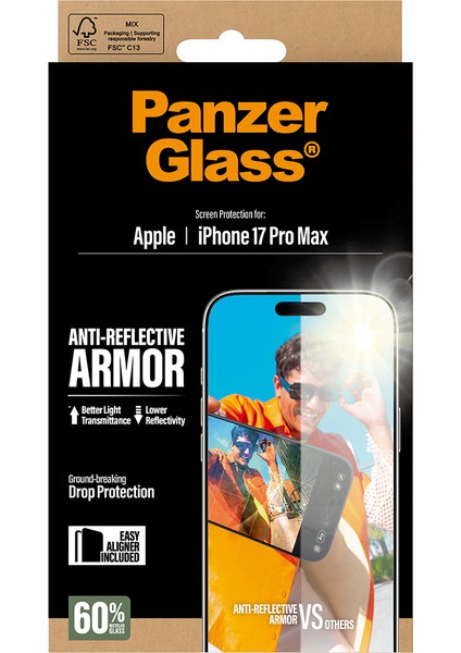 Anti-Reflective Armor iPhone 17 Pro Max Çerçeve Aparatlı Armor Ekran Koruyucu modelleri