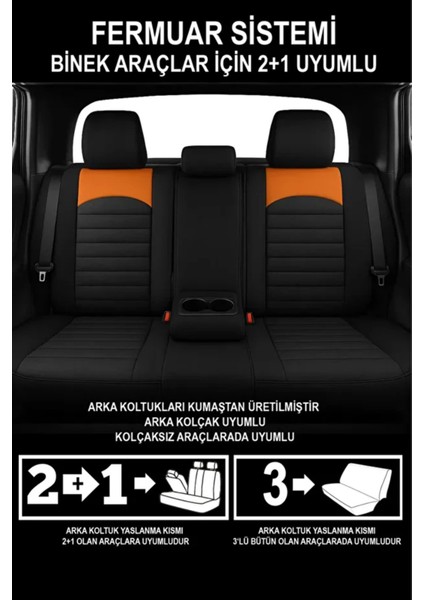 Nissan Qashqai 1.2 Turbo Black Edition X-Tronic 2015 Uyumlu Formi Serisi Taba Oto Kılıfı Tam Set fırsatları