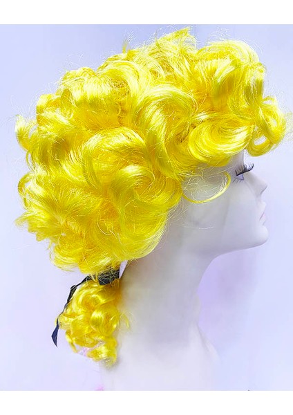 Marquis Baroque Peruk Barok Dönem Yargıç Peruğu Sarı Renk (5224) modelleri
