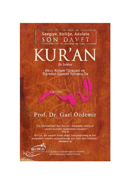 Gazi Özdemir Üçlü Set (Son Davet Kur'an - Oku - Hadis ve Sünnet Gerçeği) fırsatları