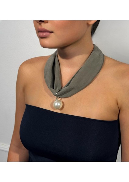 Inci Detaylı Şık Tasarım Kumaş Kolye modelleri