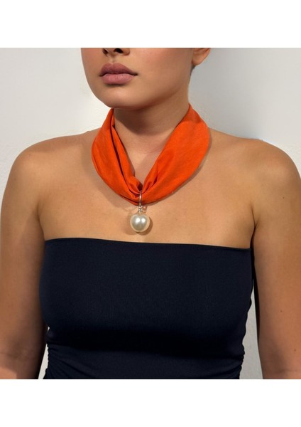 Inci Detaylı Şık Tasarım Kumaş Kolye modelleri