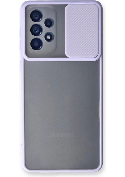 Samsung Galaxy A53 5g Kılıf Palm Buzlu Kamera Sürgülü Silikon - Lila