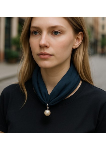 Inci Detaylı Şık Tasarım Kumaş Kolye