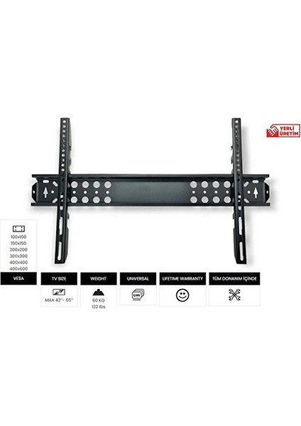 Tv Askı Aparatı VT-42S 42-65'' Sabit Lcd-Led Sabit Tv Askı Aparatı modelleri