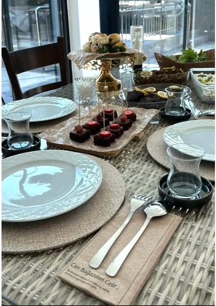 Organik Kraft 40X40 Sunum Peçetesi "can Boğazdan Gelir" 600 Adet