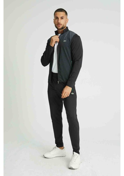 Desenli Siyah Dar Kesim Erkek Eşofman Takımı indirimleri