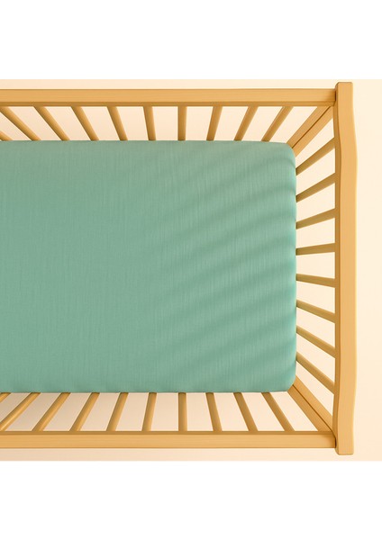 Müslin Lastikli Çarşaf – 70X110 Bebek Yatağı Için | %100 Doğal Pamuk, Yeşil modelleri