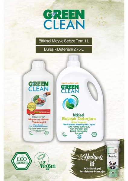 Bulaşık Deterjanı 2.75 L ve Meyze Sebze Tem. 1000 Ml, Rosie Hediye