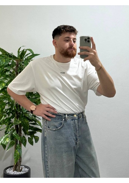 Gracht Erkek Beyaz Oversize Basic Tişört Rahat Kesim Günlük Kombinler Için Uygun Yazlık Tshirt modelleri