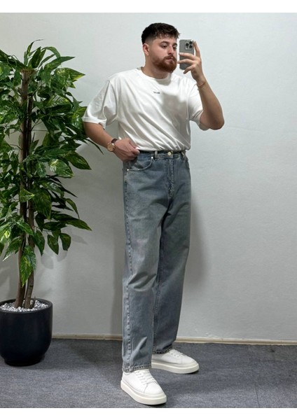 Gracht Erkek Beyaz Oversize Basic Tişört Rahat Kesim Günlük Kombinler Için Uygun Yazlık Tshirt indirimleri