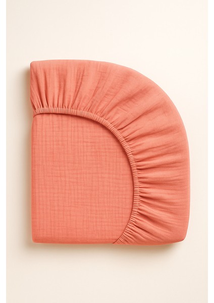 Müslin Lastikli Çarşaf – 60X120 Bebek Yatağı Için | %100 Doğal Pamuk, Pembe fiyatları